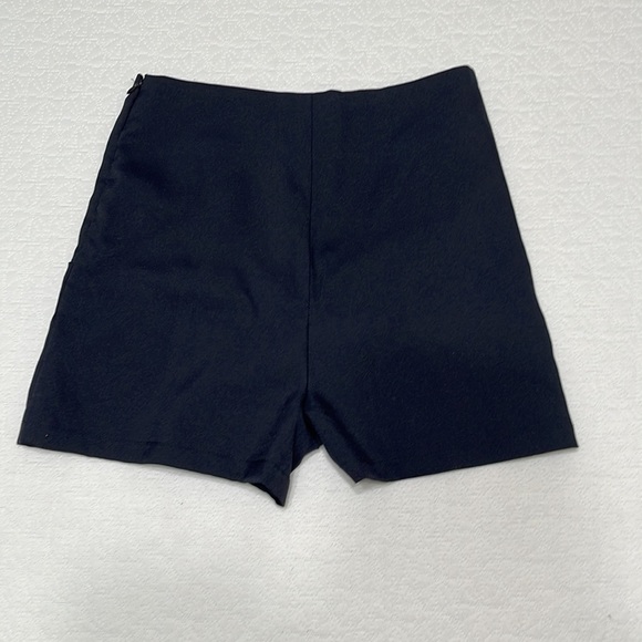 Women High Waist Mini Pants Navy Size Medium - Picture 2 of 4